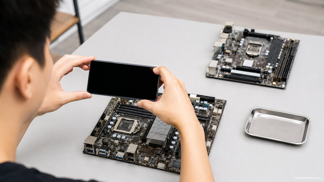 cách gửi ảnh Mainboard máy tính nhận báo giá nhanh qua Zalo
