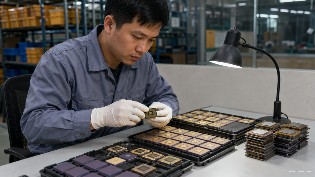 bán CPU Intel chân vàng và CPU gốm theo dạng vỏ kiểu chân và lô thực tế