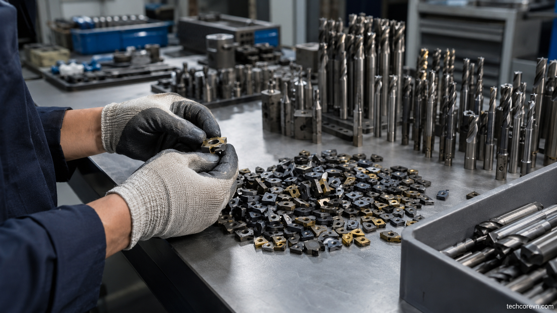 giá hợp kim cứng phế liệu hôm nay theo mảnh dao CNC và hàng thực tế
