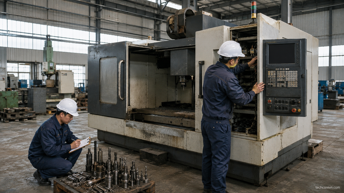 giá máy CNC thanh lý theo model tình trạng và điều kiện tháo dỡ thực tế