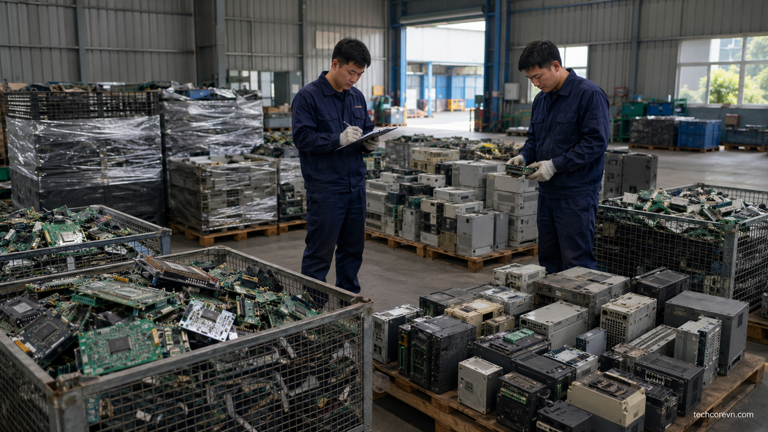 Thu mua phế liệu điện tử số lượng lớn cho doanh nghiệp