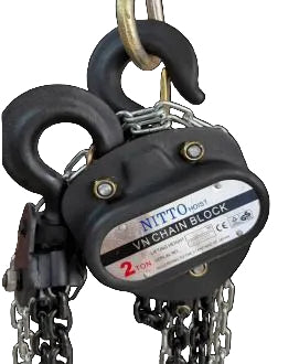 Pa lăng xích kéo tay NITTO HOIST dòng VN, giữ nguyên logo trên tem