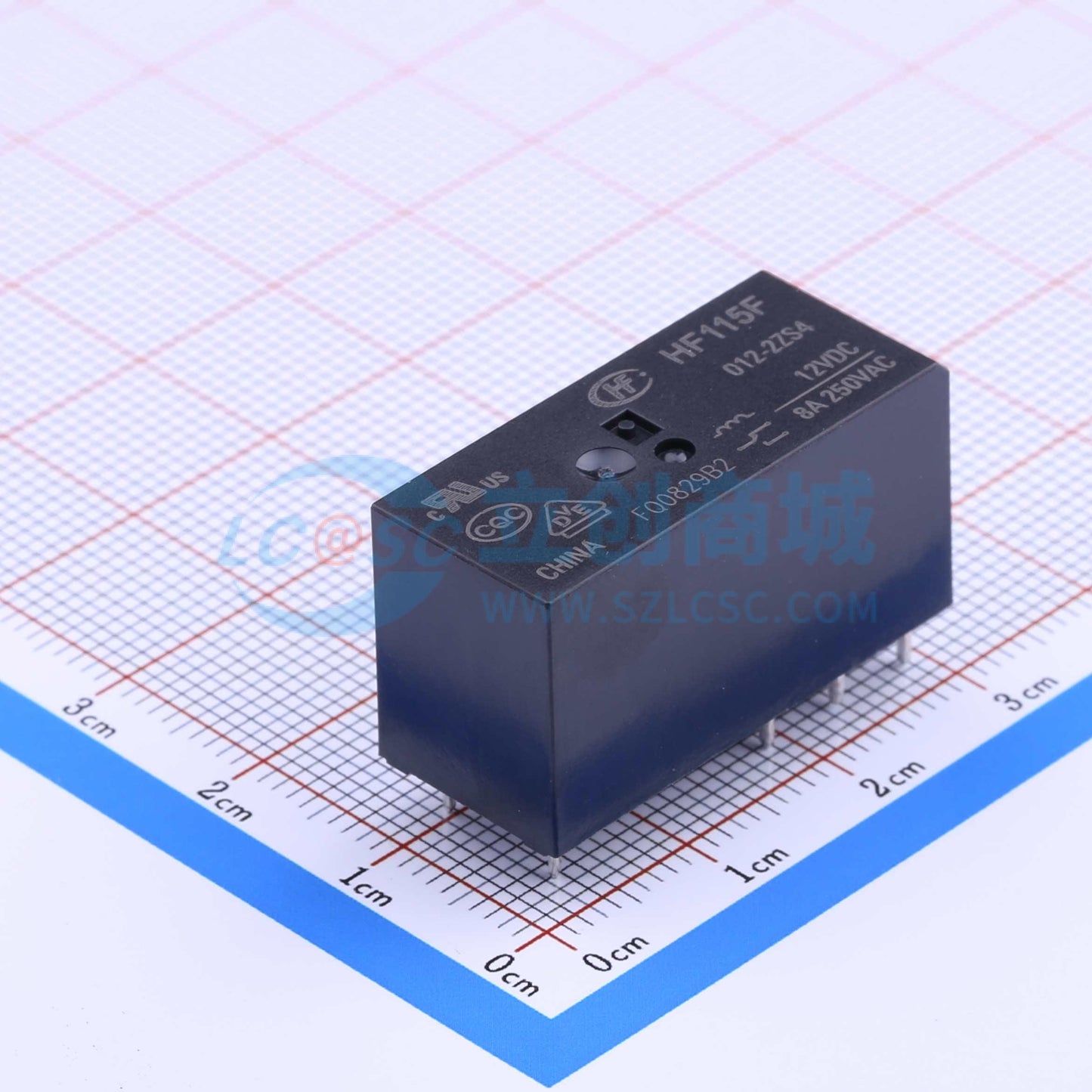 Rơ-le điện tử HF115F/012-2ZS4 HF DIP,29x12.7mm - Techcore Việt Nam