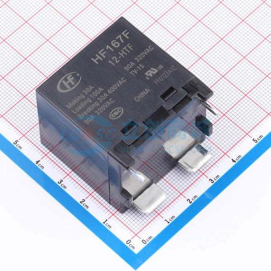 Rơ-le điện tử HF167F/12-HTF HF 12V THT,38x33mm - Techcore Việt Nam