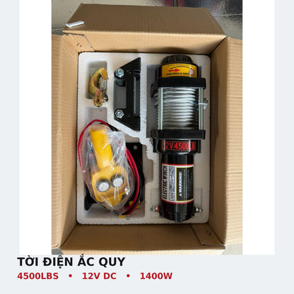 Tời Điện Ắc Quy 12V 4500LBS, Lực Kéo 2 Tấn Cho Xe Bán Tải – ảnh 4