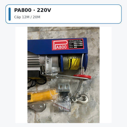 Máy Tời PA800 220V Cáp – PA800 20M + Khiển Xa – ảnh 5