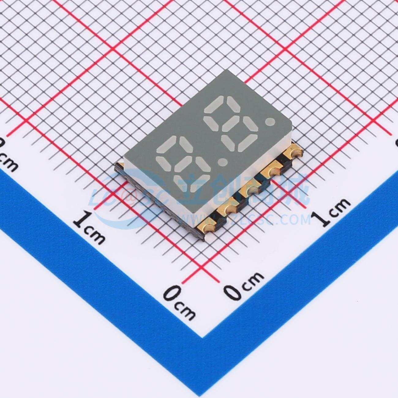 LED 7 đoạn GS2022AW-G Guangcai Display SMD,12x10mm Anode chung - Techcore Việt Nam
