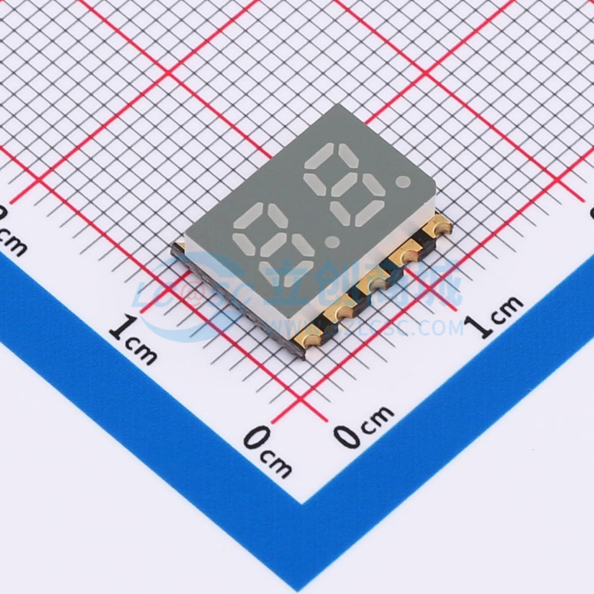 LED 7 đoạn GS2022AW-G Guangcai Display SMD,12x10mm Anode chung - Techcore Việt Nam