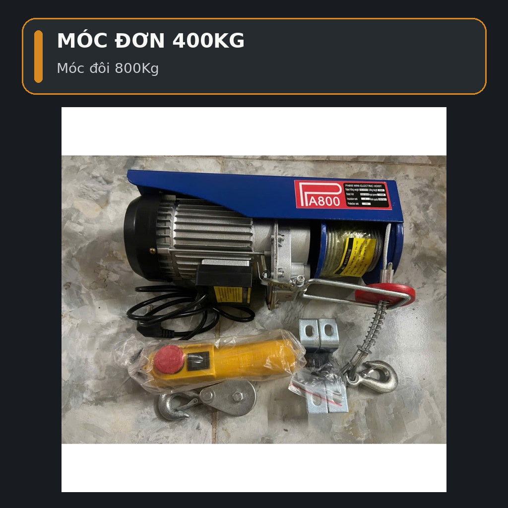 Máy Tời PA800 220V Cáp – PA800 20M + Khiển Xa – ảnh 7