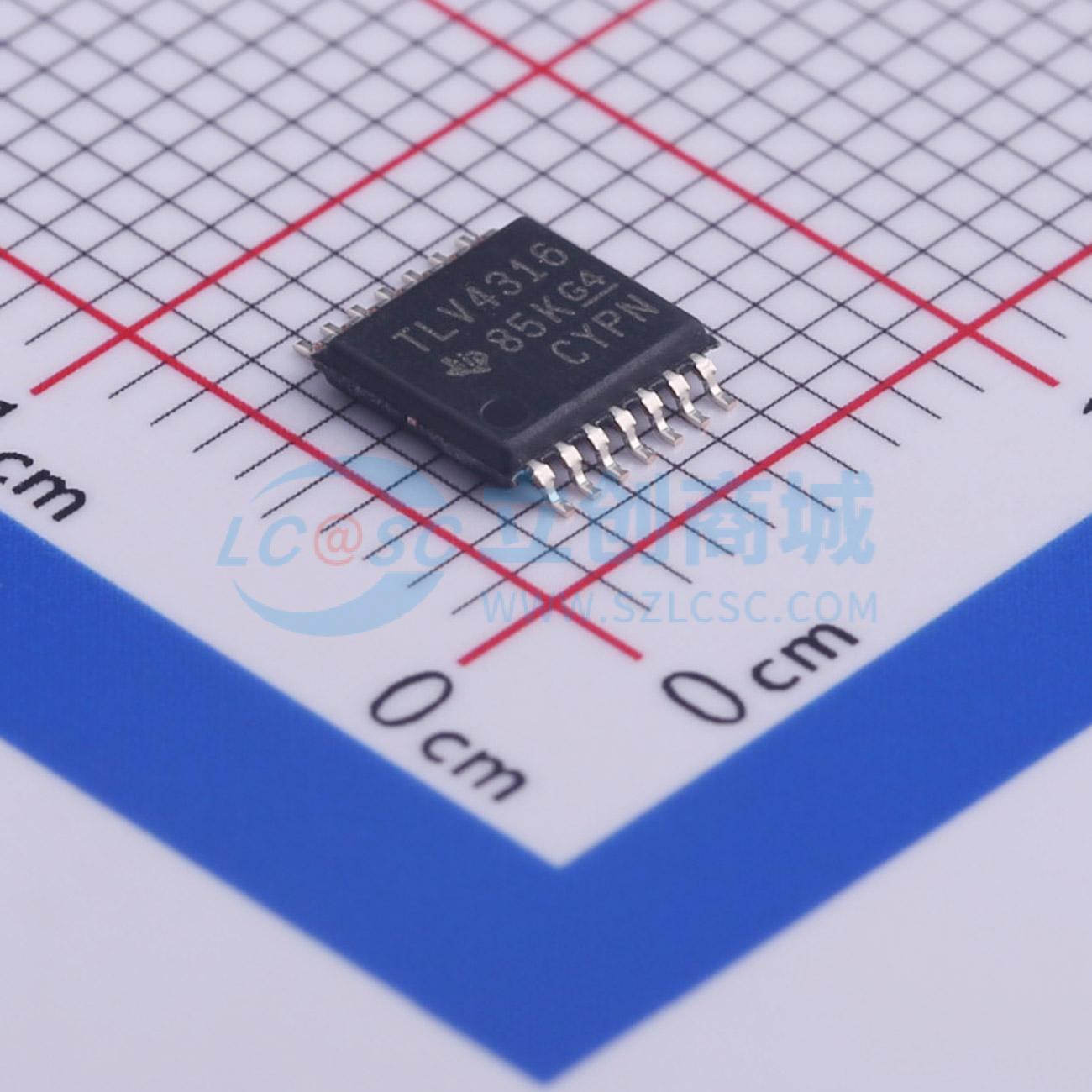 IC Khuếch Đại Thuật Toán TLV4316IPWR Texas Instruments TSSOP-14 4 kênh Rail-to-Rail 5.5 V 10 MHz - Techcore Việt Nam