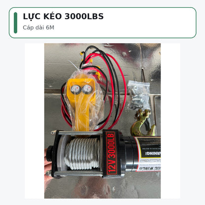 Tời Kéo Ô Tô 12V 3000LBS – Tải Kéo Khoảng 1,3 Tấn – ảnh 8