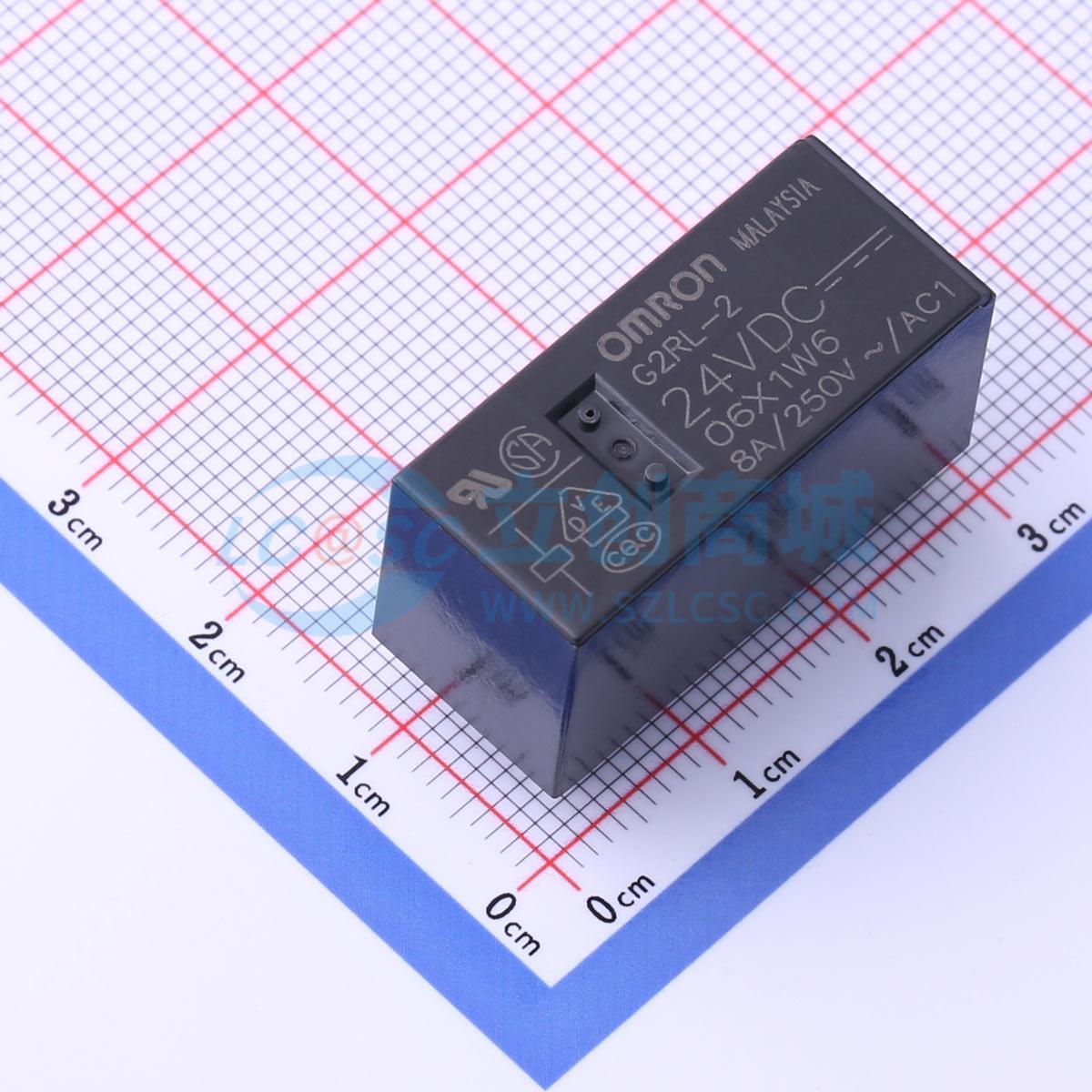 Rơ-le công suất G2RL-2-DC24 OMRON 24V DIP,28.8x12.5mm - Techcore Việt Nam