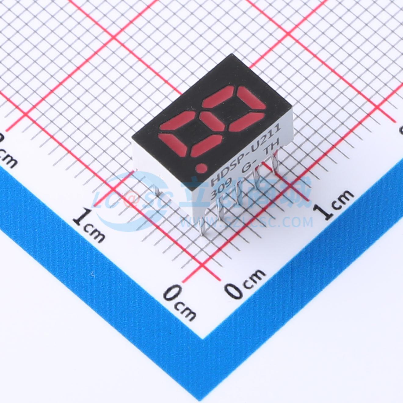 LED 7 đoạn HDSP-U211 Broadcom DIP-10 Anode chung - Techcore Việt Nam