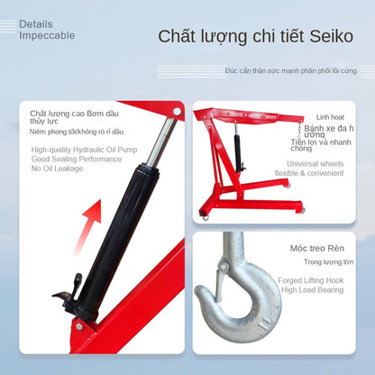 Cẩu Thủy Lực Mini 2–3 Tấn – Gấp Gọn Hoặc Cố Định
