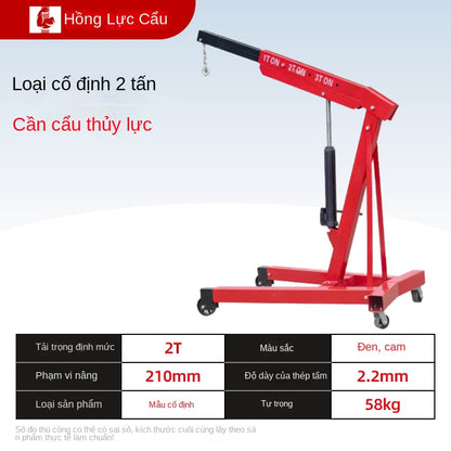 Cẩu Thủy Lực Mini 2–3 Tấn – Gấp Gọn Hoặc Cố Định