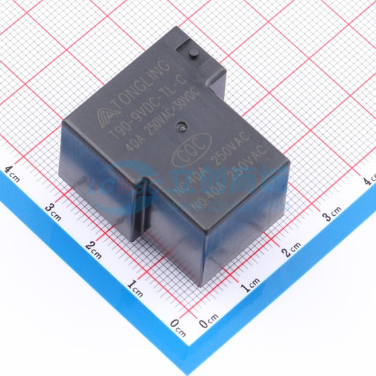 Rơ-le điện tử T90-9VDC-TL-C5pin40A TLrelay THT,32x27.4mm - Techcore Việt Nam