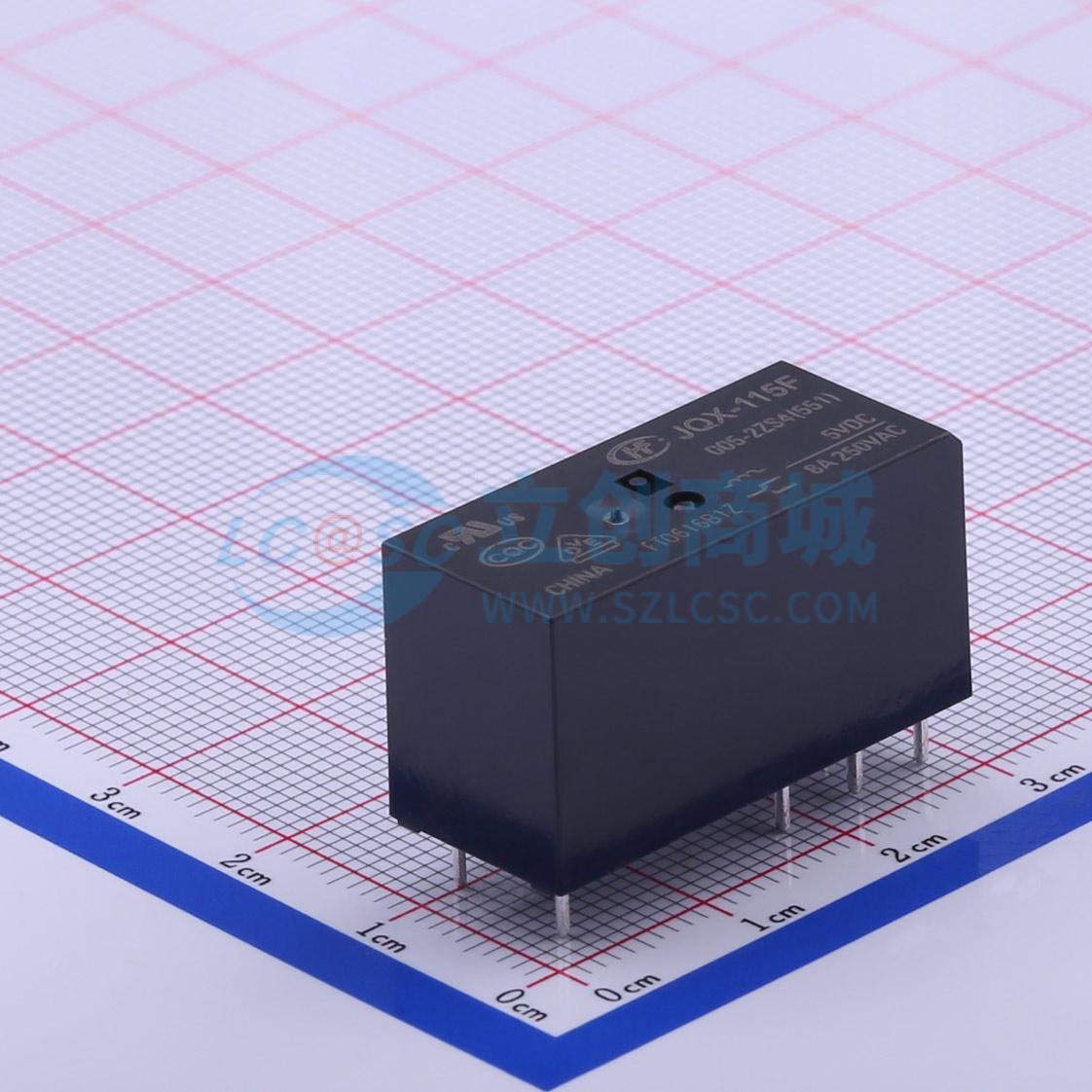 Rơ-le công suất JQX-115F/005-2ZS4(551) HF 5V DIP,29x12.7mm - Techcore Việt Nam