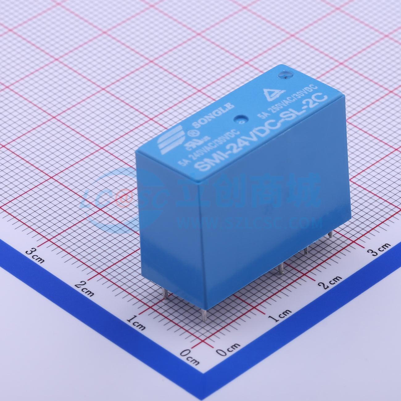 Rơ-le điện tử SMI-24VDC-SL-2C SONGLE 24V DIP,29.2x13mm - Techcore Việt Nam