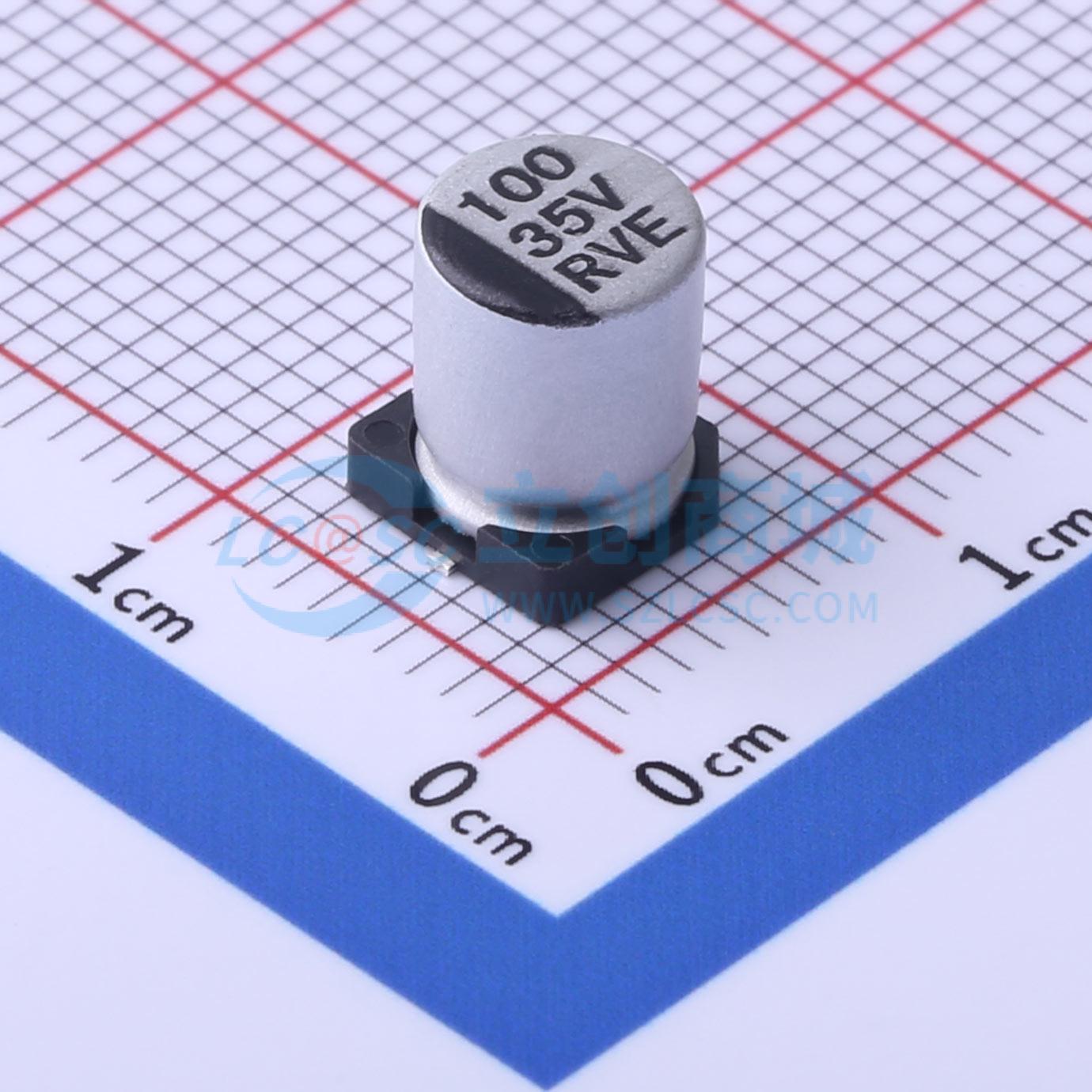 Linh kiện điện tử RVE100UF35V67RV0072 KNSCHA SMD,D6.3xL7.7mm - Techcore Việt Nam