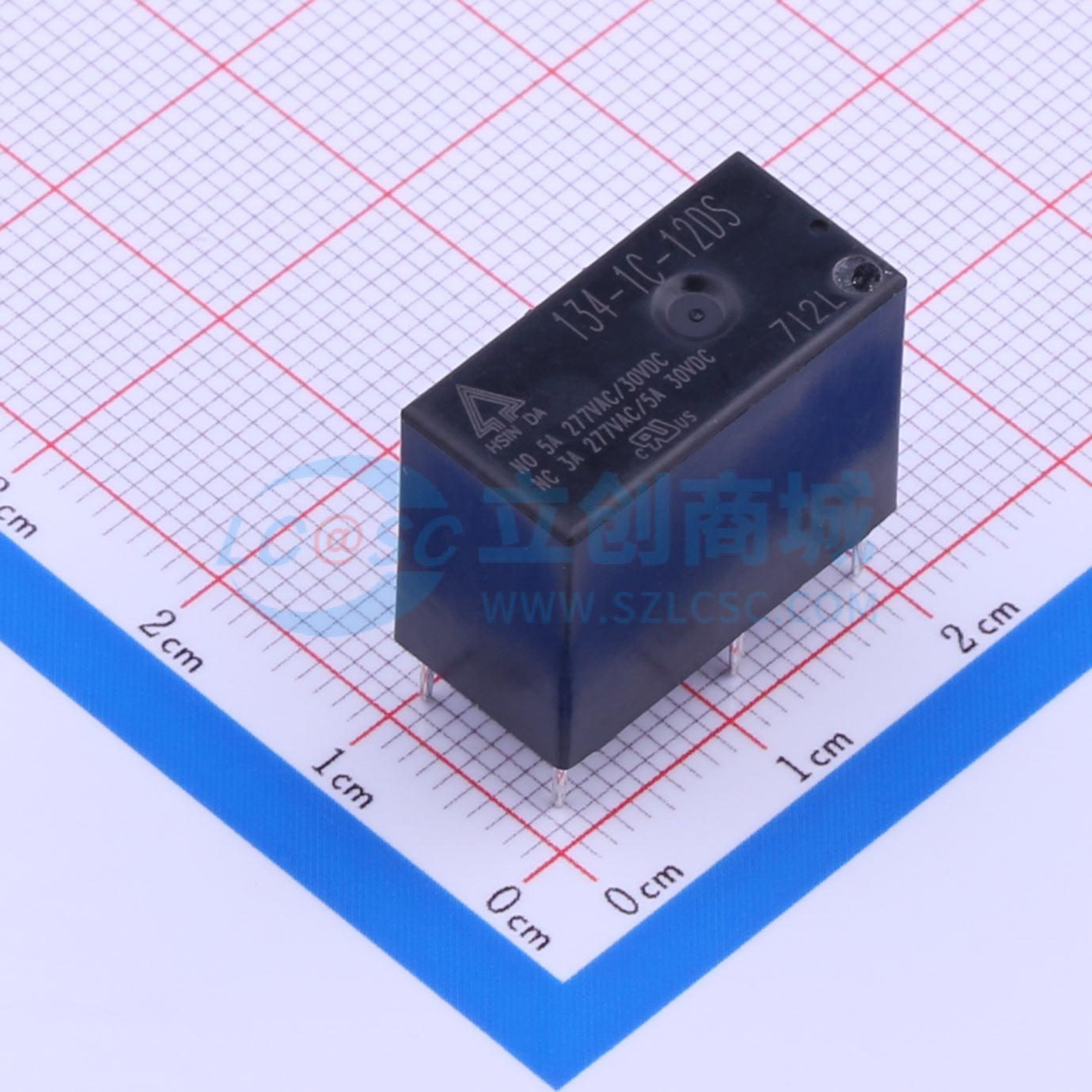 Rơ-le công suất 134-1C-12DS HSINDA 12V THT,19.8x9.9mm - Techcore Việt Nam