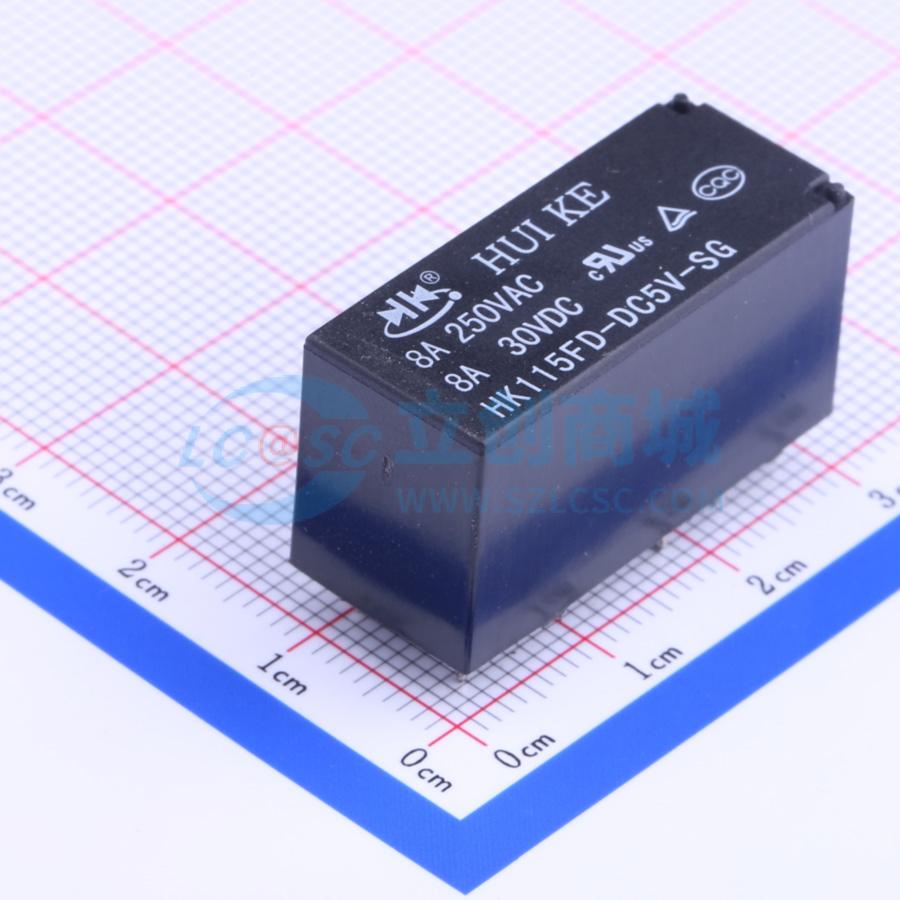 Rơ-le điện tử HK115FD-DC5V-SG HUIKE 5V THT,29.6x12.7mm - Techcore Việt Nam