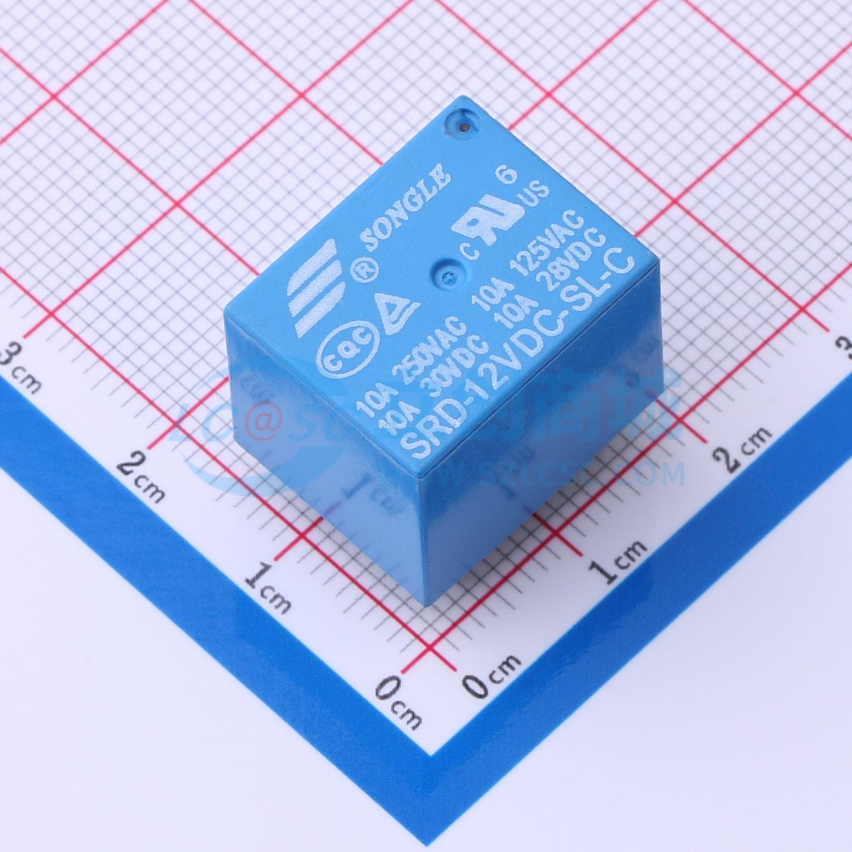 Relay Công Suất SRD-12VDC-SL-C Songle Xuyên lỗ,19.2x15.6mm 12V - Techcore Việt Nam
