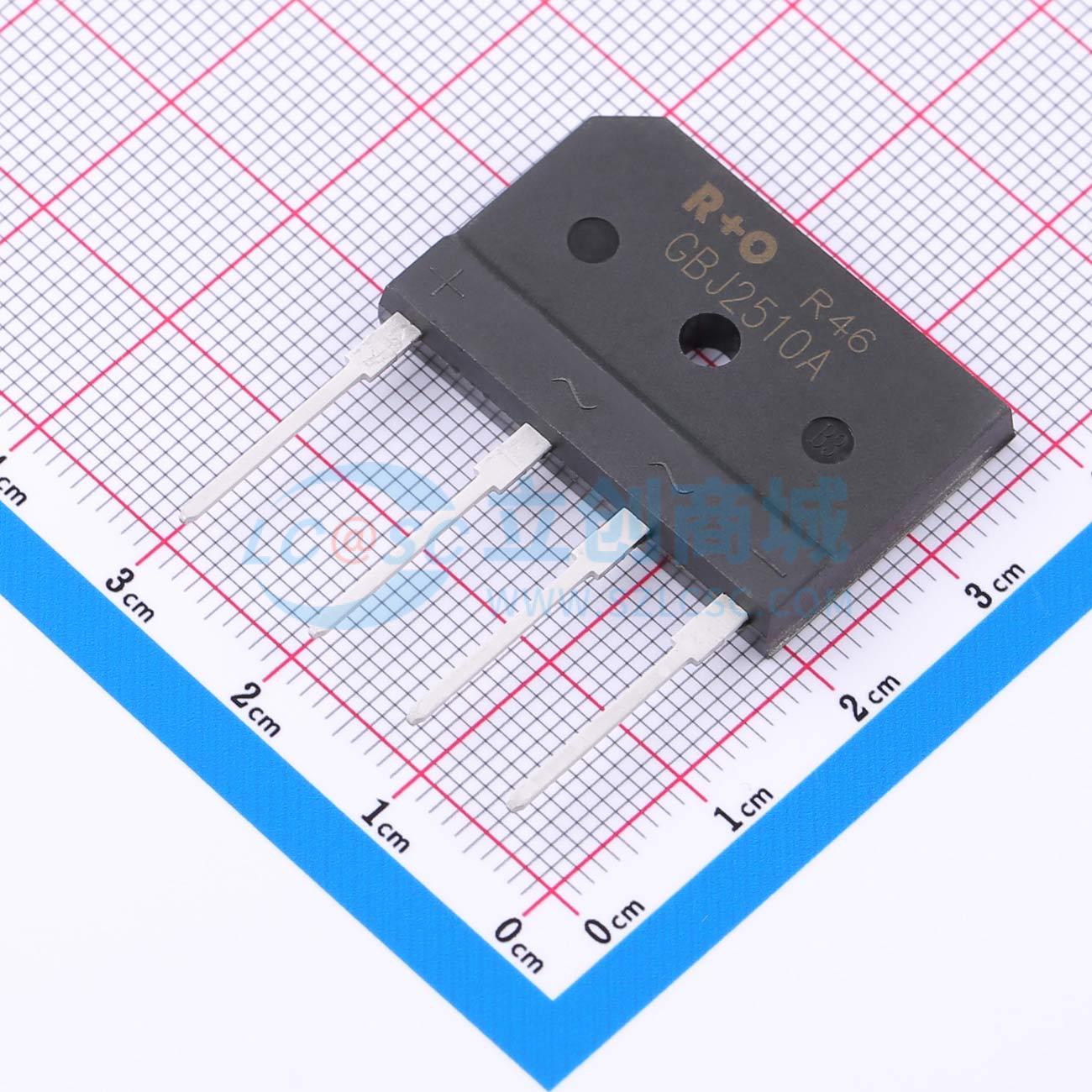 Cầu chỉnh lưu GBJ2510A R+O 1.1V@12.5A - Techcore Việt Nam