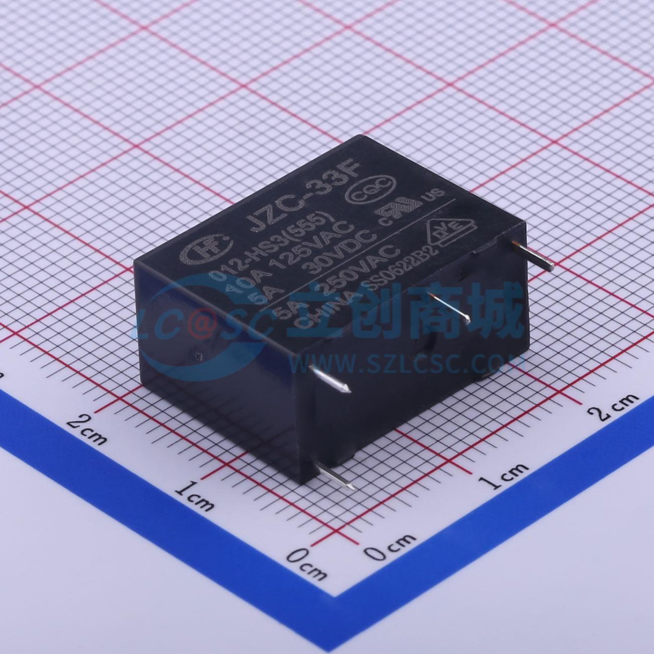Rơ-le điện tử JZC-33F/012-HS3（555） HF 12V THT,20.5x10.6mm - Techcore Việt Nam