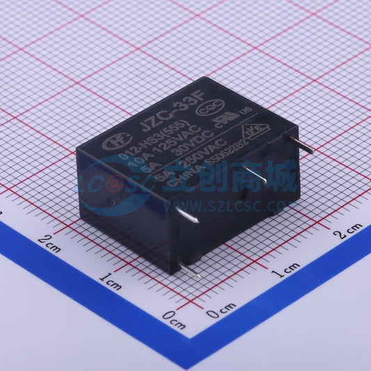 Rơ-le điện tử JZC-33F/012-HS3（555） HF 12V THT,20.5x10.6mm - Techcore Việt Nam