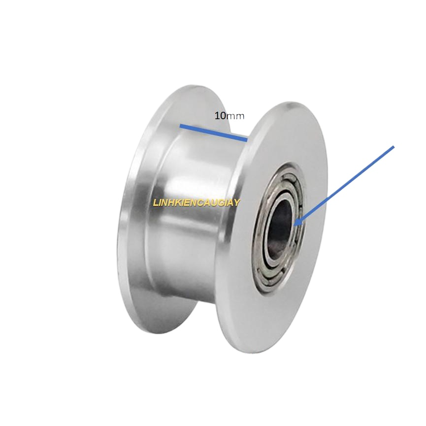 Puly Căng Đai GT2 Trơn (Idler) Rộng 10mm – Lỗ Trục 5mm