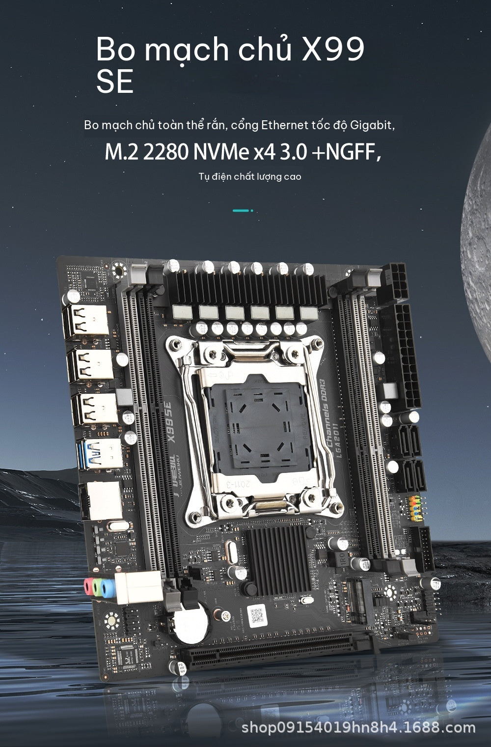 Mainboard X99 DDR3 LGA2011-3 Hỗ Trợ Xeon E5-2666V3 E5-2678V3