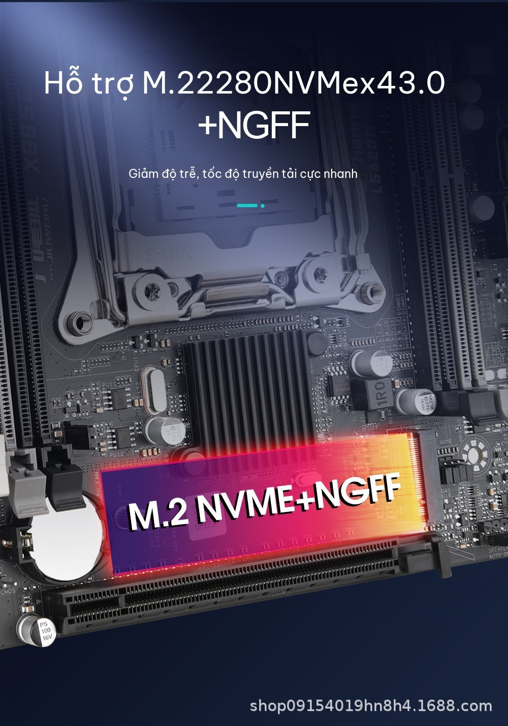 Mainboard X99 DDR3 LGA2011-3 Hỗ Trợ Xeon E5-2666V3 E5-2678V3