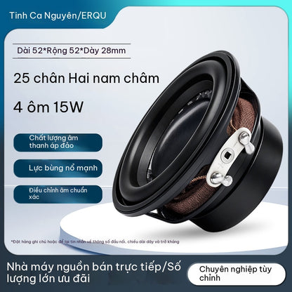 Loa Bass 2 Inch 52mm Nam Châm Neodymium 4Ω 15W – Loa Toàn Dải Chất Lượng Cao