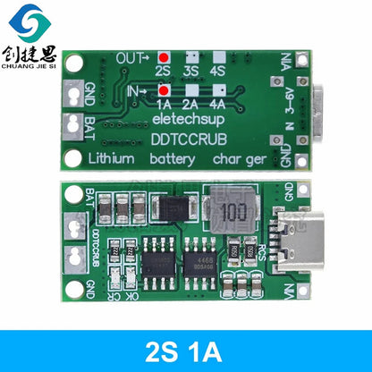 Module Sạc Pin LiPo 2S/3S/4S TypeC – Bộ Sạc Tăng Áp 1A/2A/4A