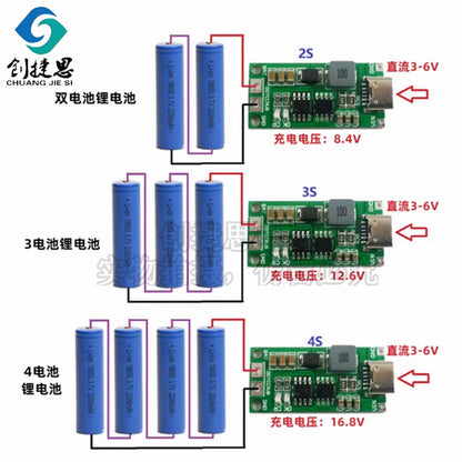 Module Sạc Pin LiPo 2S/3S/4S TypeC – Bộ Sạc Tăng Áp 1A/2A/4A