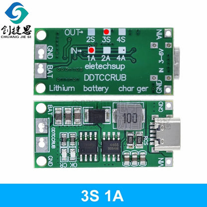 Module Sạc Pin LiPo 2S/3S/4S TypeC – Bộ Sạc Tăng Áp 1A/2A/4A