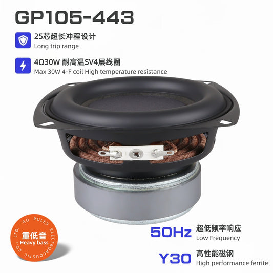 Loa Bass 4 Inch 25 Lõi 4Ω 30W – Viền Cao Su Y30 Hiệu Suất Cao