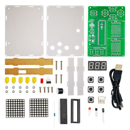 Kit Game Pixel Rắn Mồi & Tetris DIY – Bộ Hàn Mạch Vi Điều Khiển TJ-56-408