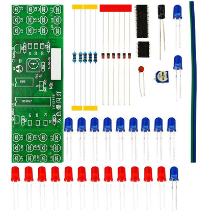 Kit Đèn Cảnh Sát Nháy Đôi Màu DIY – Mạch LED Nháy Hàn Mạch TJ-56-91