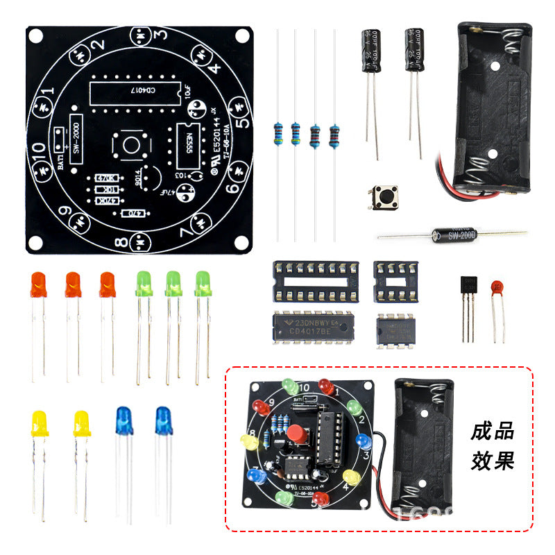 Kit Vòng Quay May Mắn Điện Tử DIY – Mạch Mô Phỏng Rút Thăm TJ-56-10