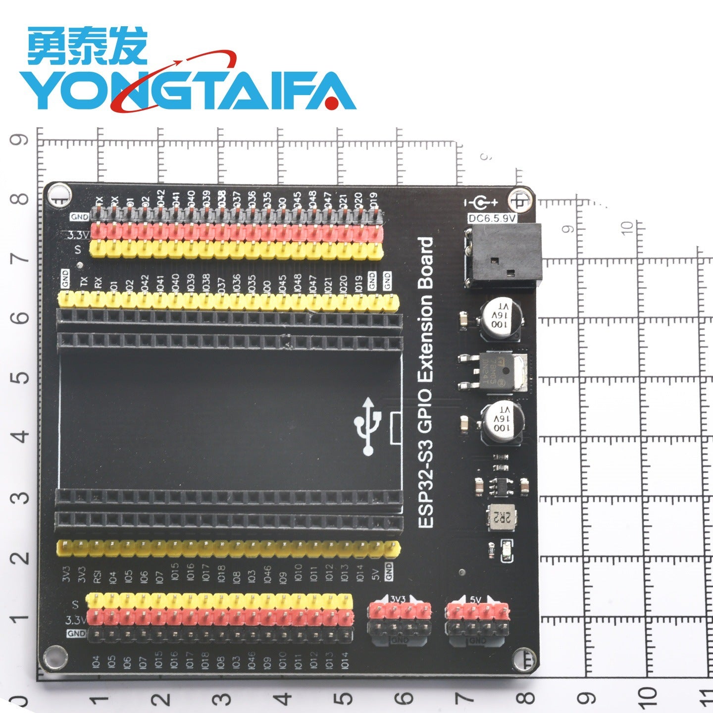 (Nhập Linh Kiện) Shield Mở Rộng GPIO ESP32 / ESP32-S3 - Kèm Nguồn Điều Áp 3-12V 5A