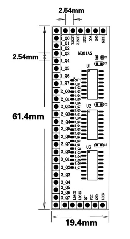 (Nhập Linh Kiện) Module Mở Rộng IO 74HC595 - Mở Rộng 3 Chân Thành 24 Chân Điều Khiển LED