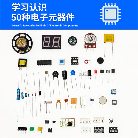 (Nhập Linh Kiện) Bộ Kit Học 50 Loại Linh Kiện Điện Tử DIY - Thực Hành Cho Người Mới