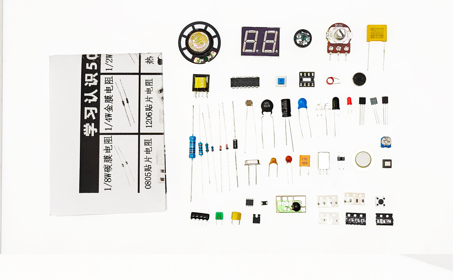 (Nhập Linh Kiện) Bộ Kit Học 50 Loại Linh Kiện Điện Tử DIY - Thực Hành Cho Người Mới
