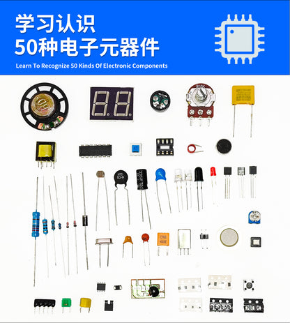 (Nhập Linh Kiện) Bộ Kit Học 50 Loại Linh Kiện Điện Tử DIY - Thực Hành Cho Người Mới