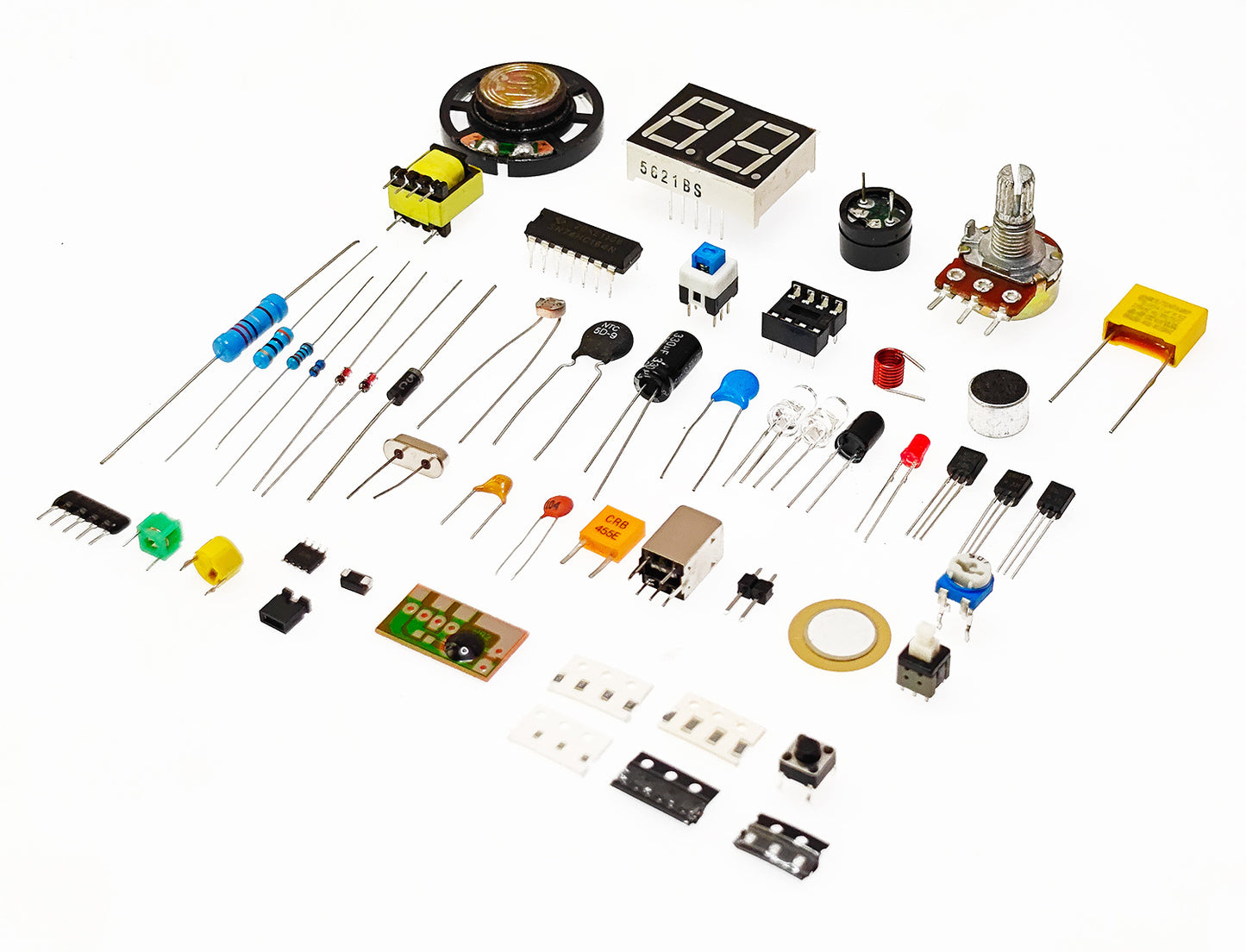 (Nhập Linh Kiện) Bộ Kit Học 50 Loại Linh Kiện Điện Tử DIY - Thực Hành Cho Người Mới