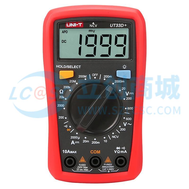 Đồng hồ vạn năng UT33D+ UNI-T NCV Kiểm tra diode Dùng Cho Đo Kiểm Điện Tử - Techcore Việt Nam