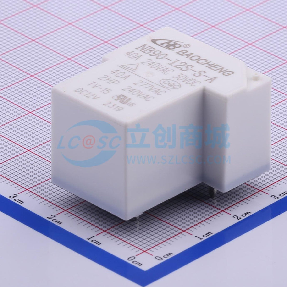 Rơ-le công suất NB90-12S-S-A 40A NBC 12V THT,32x27.2mm - Techcore Việt Nam
