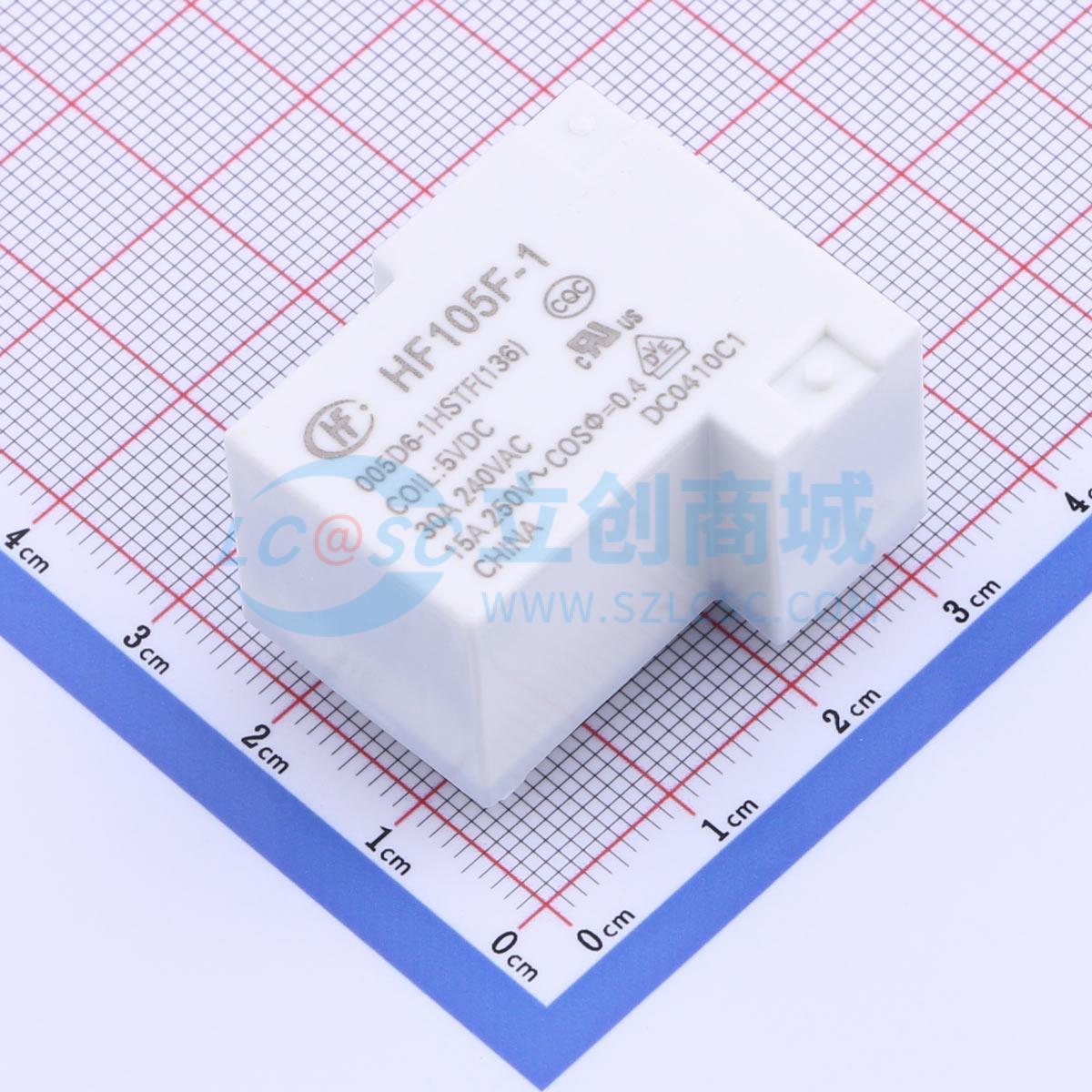 Rơ-le điện tử HF105F-1/005D6-1HSTF(136) HF 5V THT,32.3x27.1mm - Techcore Việt Nam