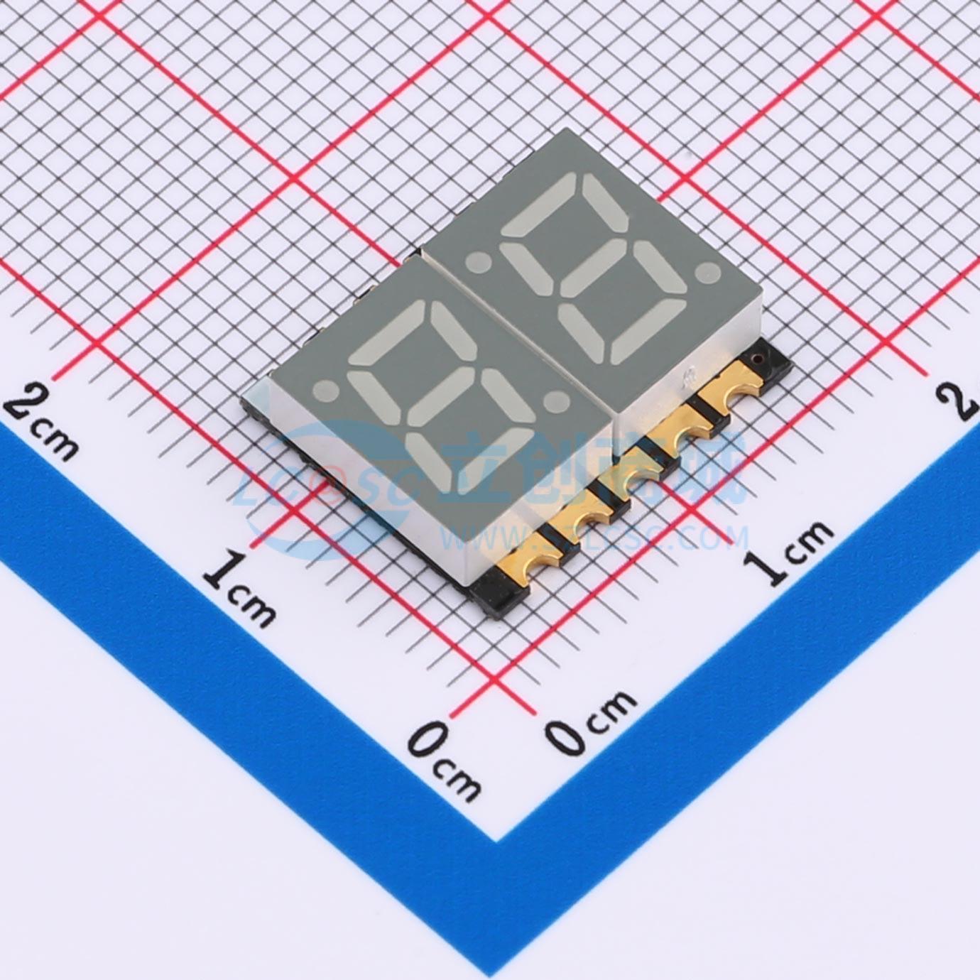 LED 7 đoạn GS2821AB-G Guangcai Display SMD,15.2x13mm Anode chung - Techcore Việt Nam